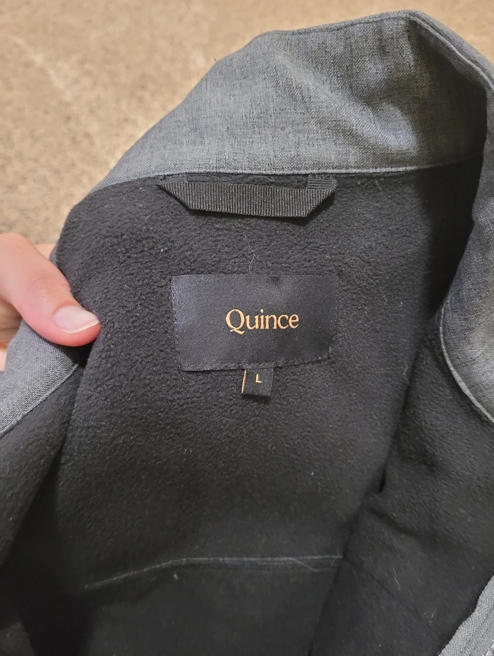Quince Men's Gray Zip Front Vest Size Large